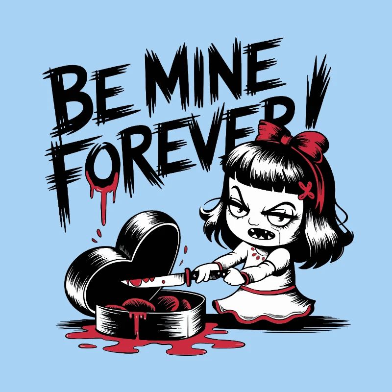 Be Mine Forever - Gothic Valentine's Dark Humor