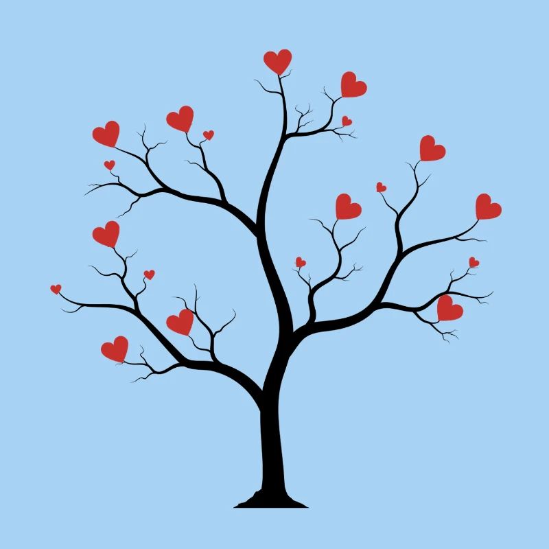 tree with hearts