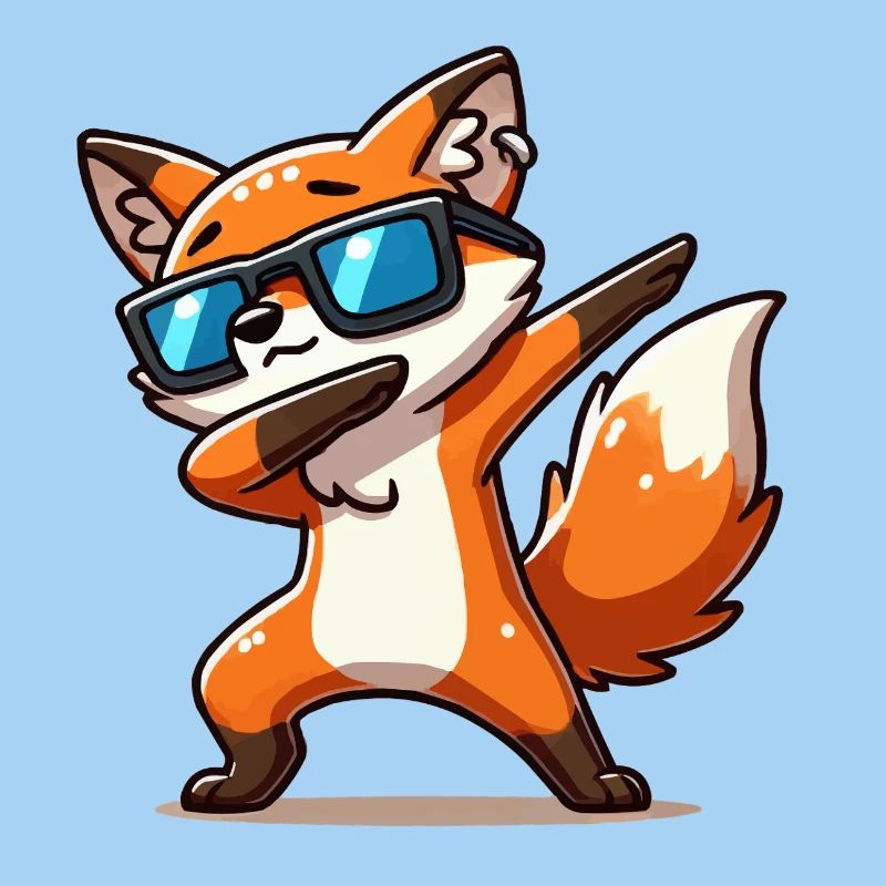 fox animal dabbing