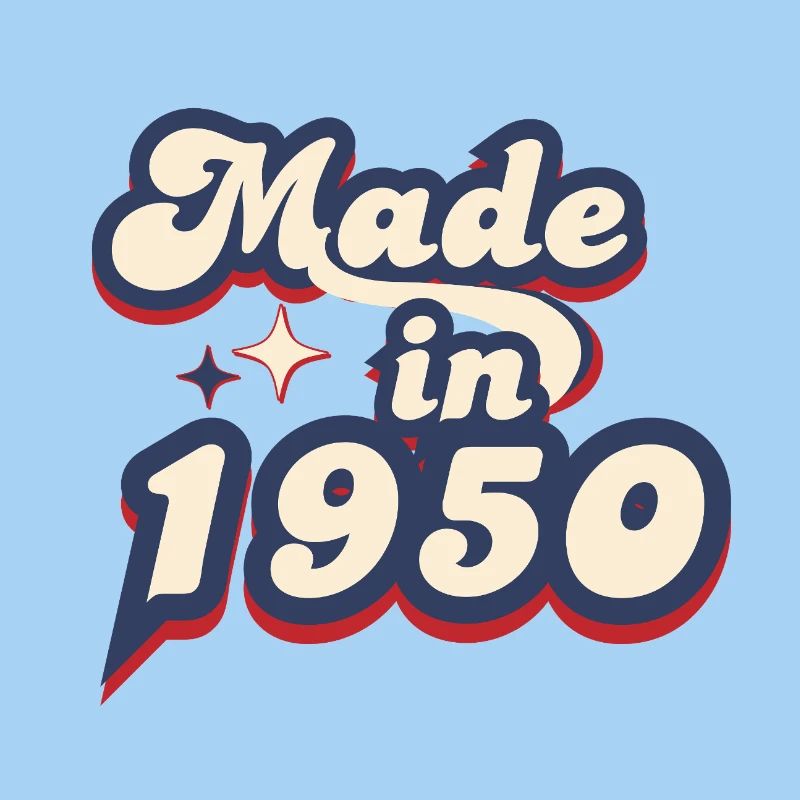 Hergestellt im 1950 Retro