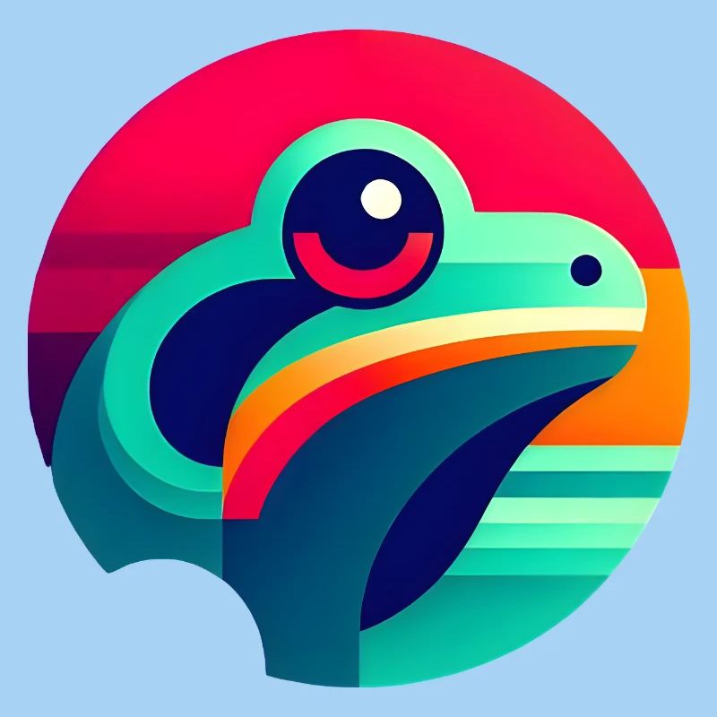 Tree frog illustration abstract