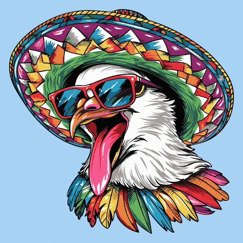 Taube Vogel Comic Lustig Sombrero