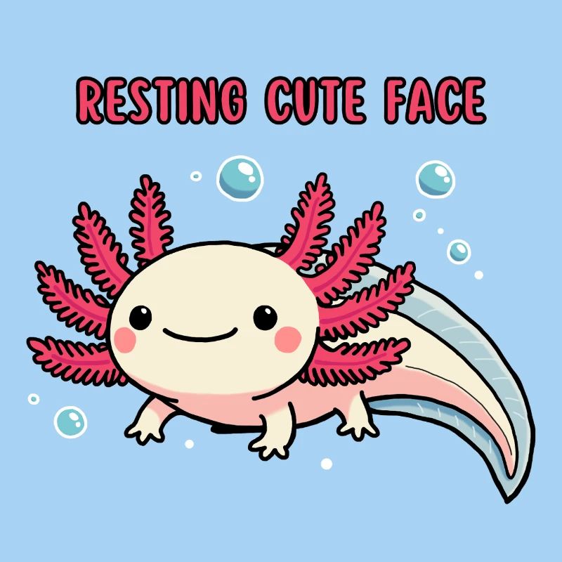 Axolotl - Resting cute face