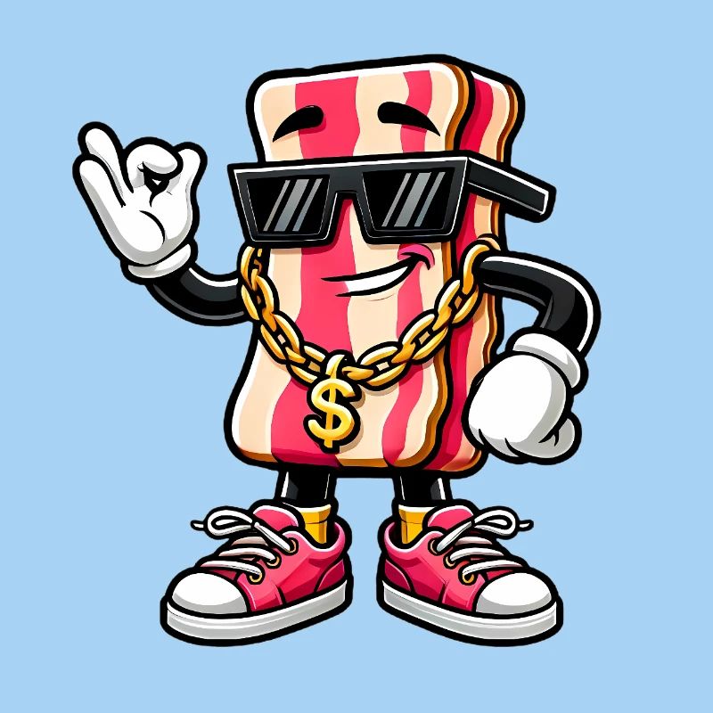 Cool Bacon with Sunglasses Sticker
