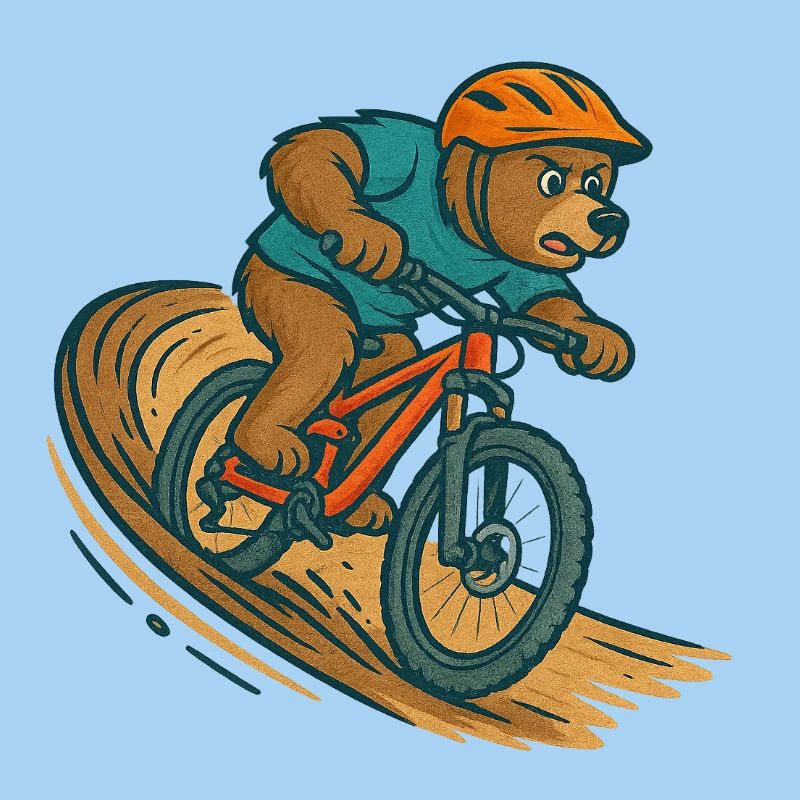 Bear in the berm – action-packed MTB cartoon style