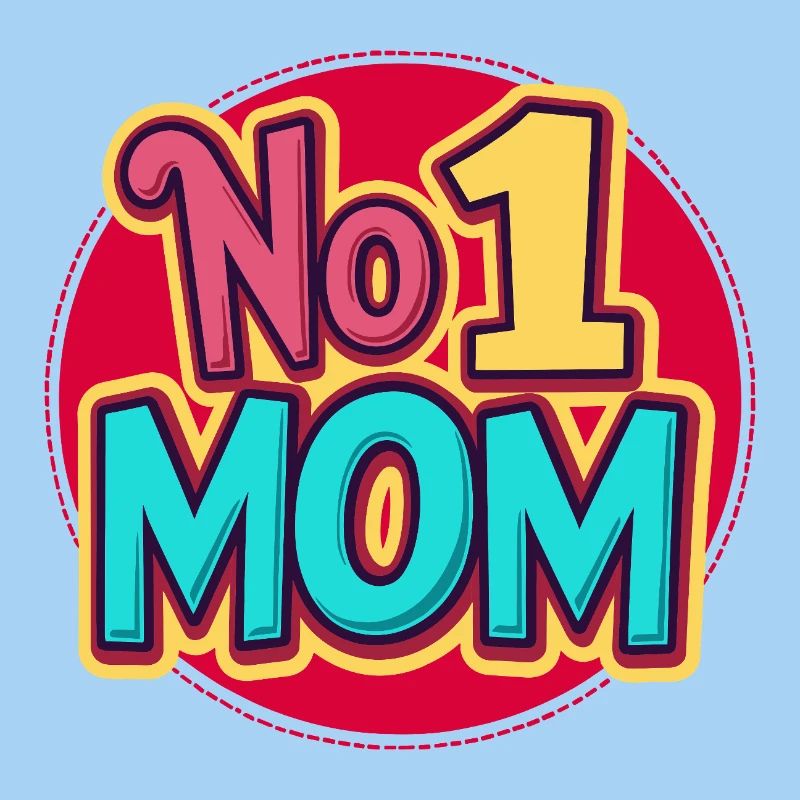 Nummer 1 Mama – Bunt & Liebevoll Muttertag