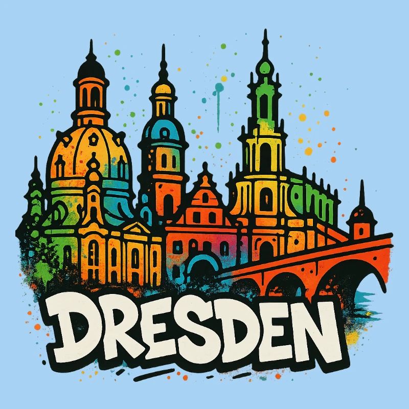 Dresden Skyline Graffiti