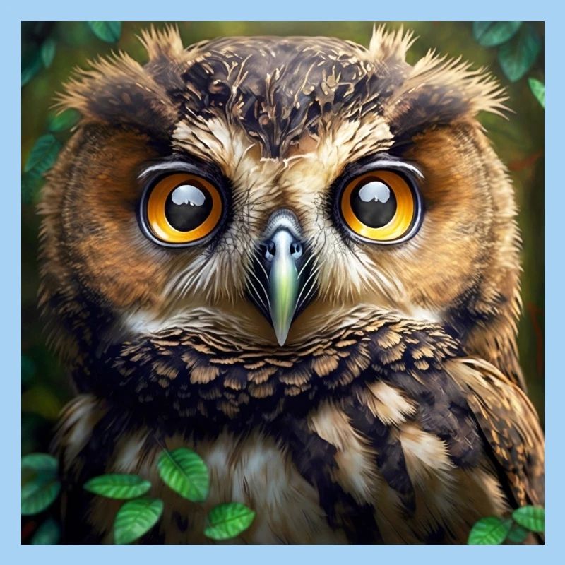 Eule Gesicht Portrait Wald Greifvogel wachsam