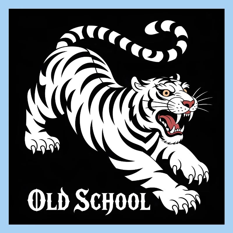 Weißer Tiger Alte Schule