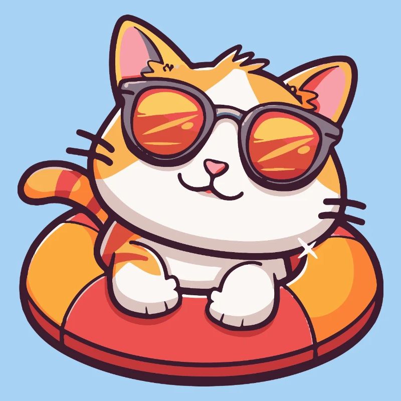 Chat Bande Dessinée Cool