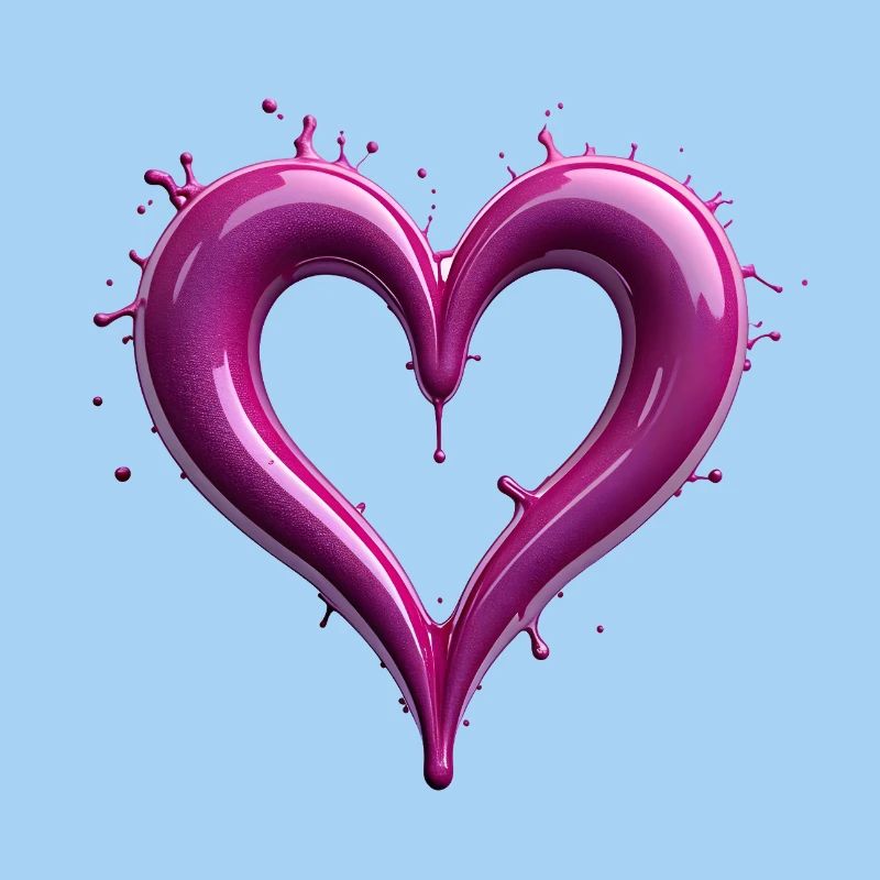 Splattering Pink Heart