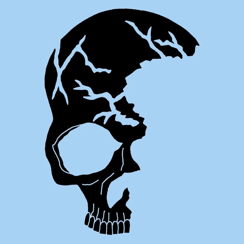 Black half-skull