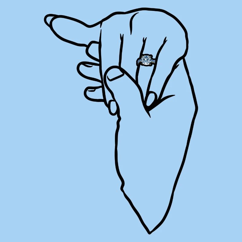 Verlobungs-Ehering-Hand