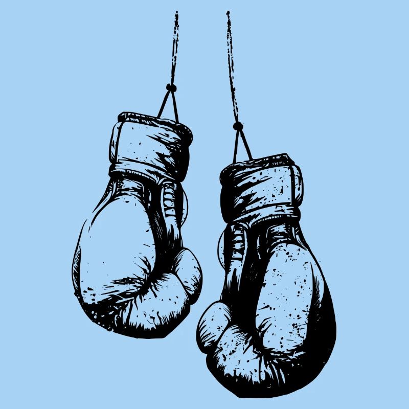 Hängende Boxhandschuhe schwarz