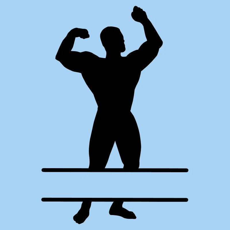 Bodybuilder with text space