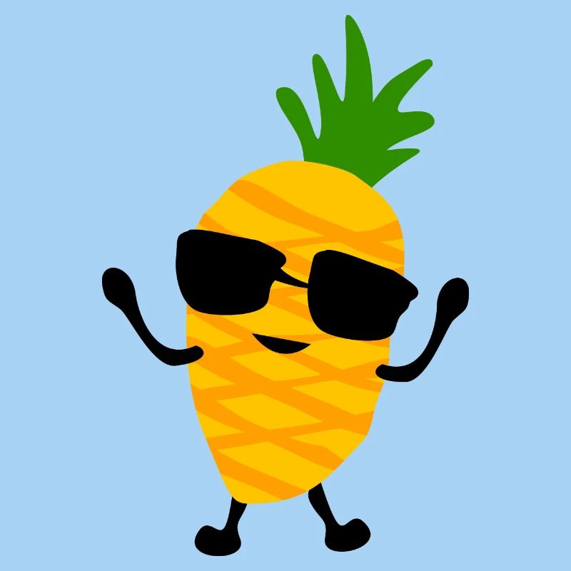 Pineapple with glasses