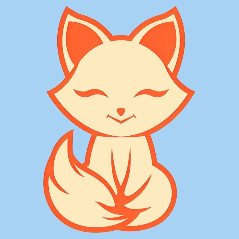 Fox logo, simple fox design