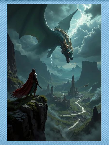 Fantasy-Gemälde, Drache.