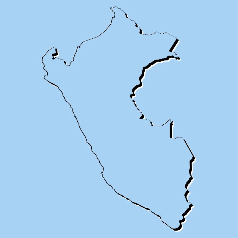 Peru map as an outline