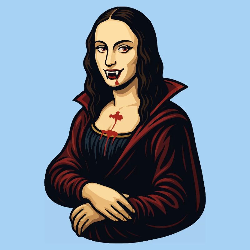 Mona Lisa vampire dessin animé