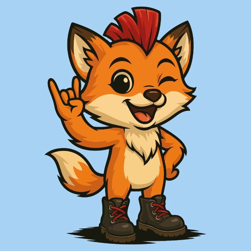 Fox with punk power