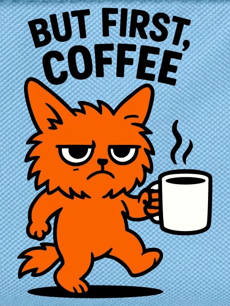 But first coffee cat