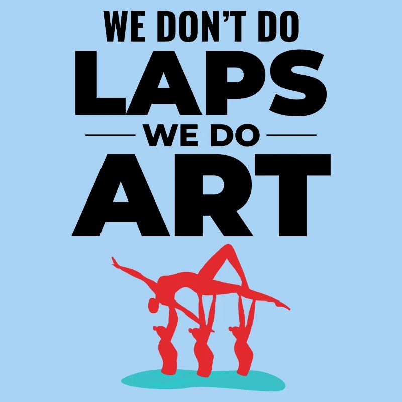 Dynamische akrobatische Silhouette Synchronschwimmen