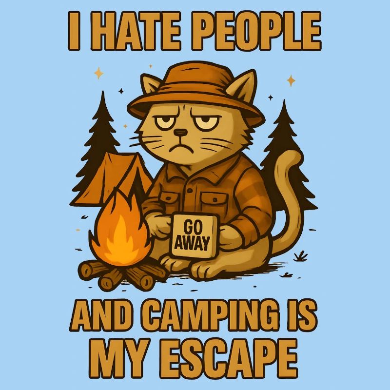 Katze Camping Stimmung