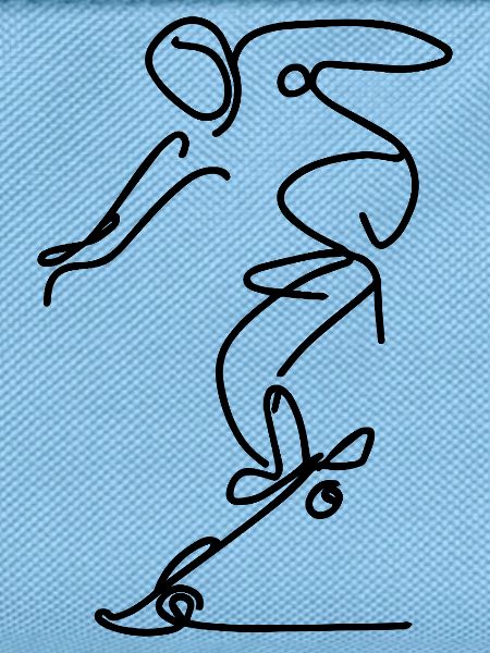 Skateboarder Skizze