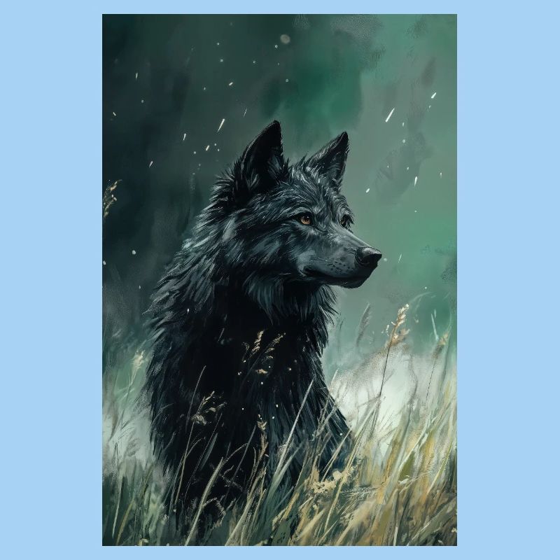 Illustration eines Wolfes