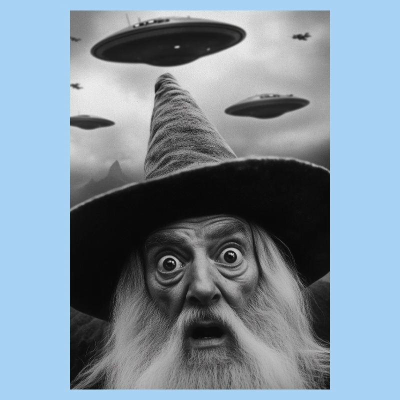 Zauberer mit Ufos