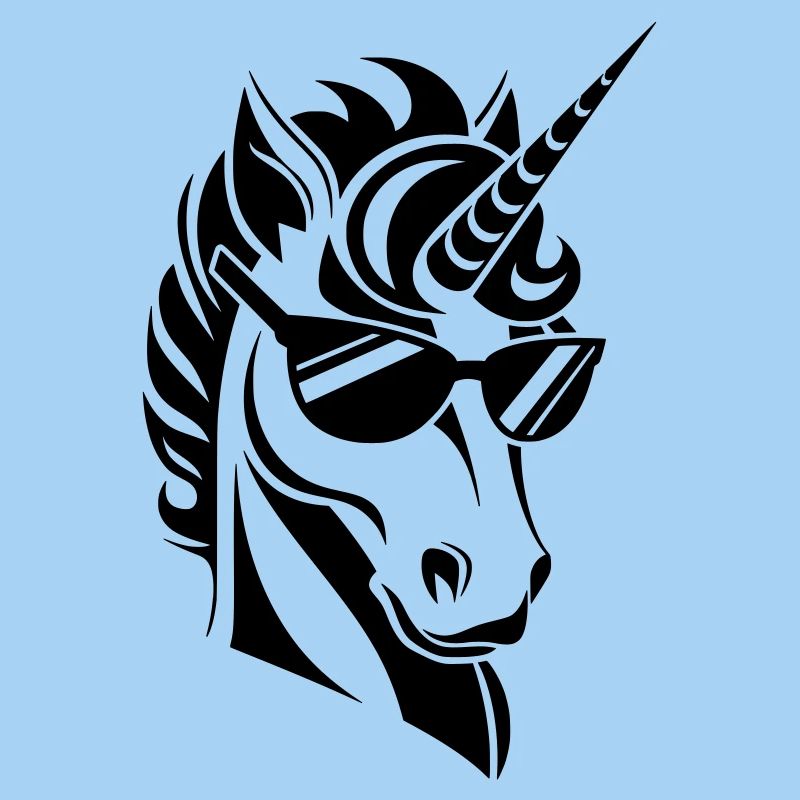 Licorne avec lunettes de soleil Cool