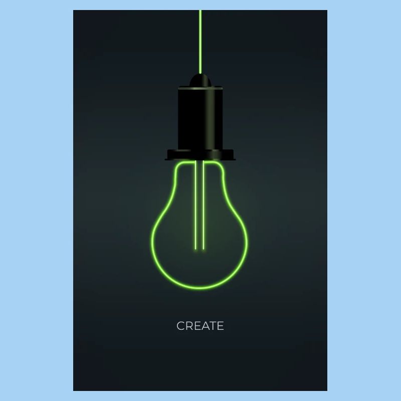 Create – Ampoule néon pour esprits créatifs
