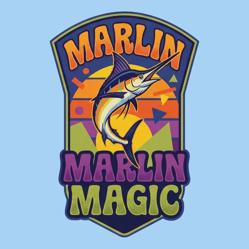 Marlin Magic Retro Sunset