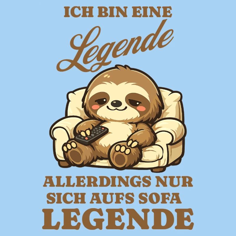 Faultier Serienabend Sofa Spruch Lustig