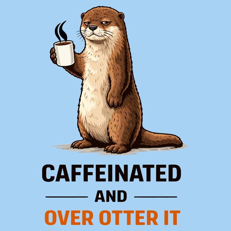 Caffeinated Otter Tee