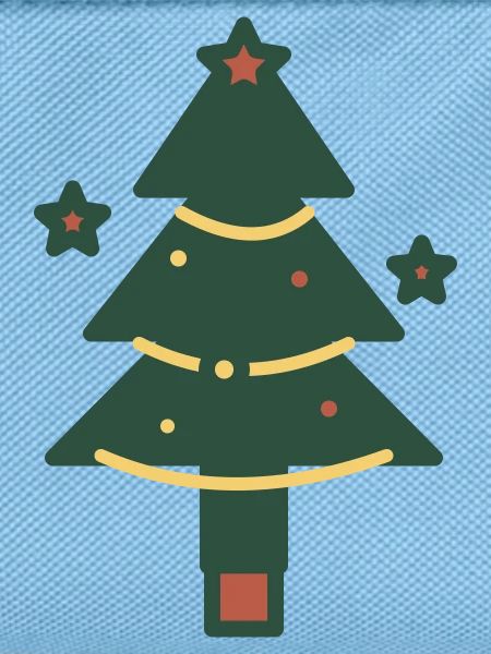 Minimaler Weihnachtsbaum mit Lichtern