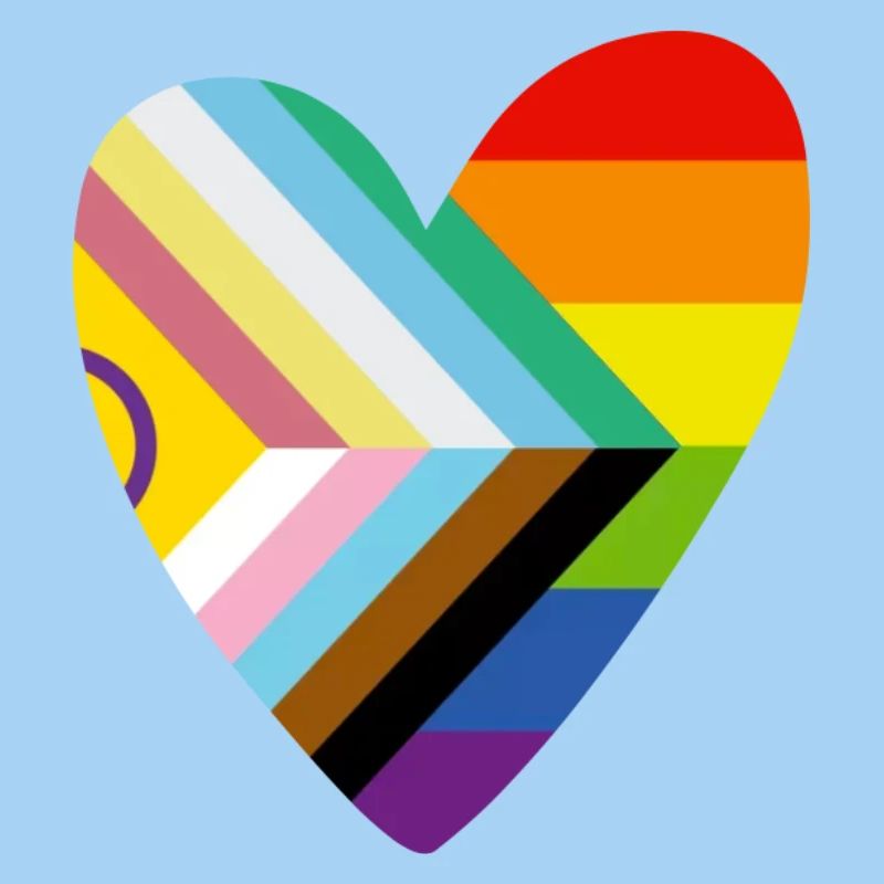 🌈 Cœur – Drapeau Progrès, Fierté & Handicap