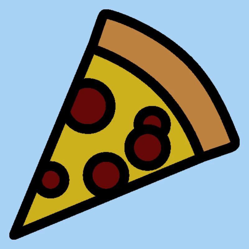 Illustration minimaliste de tranche de pizza
