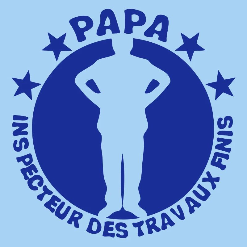 Dad inspector finished work man logo