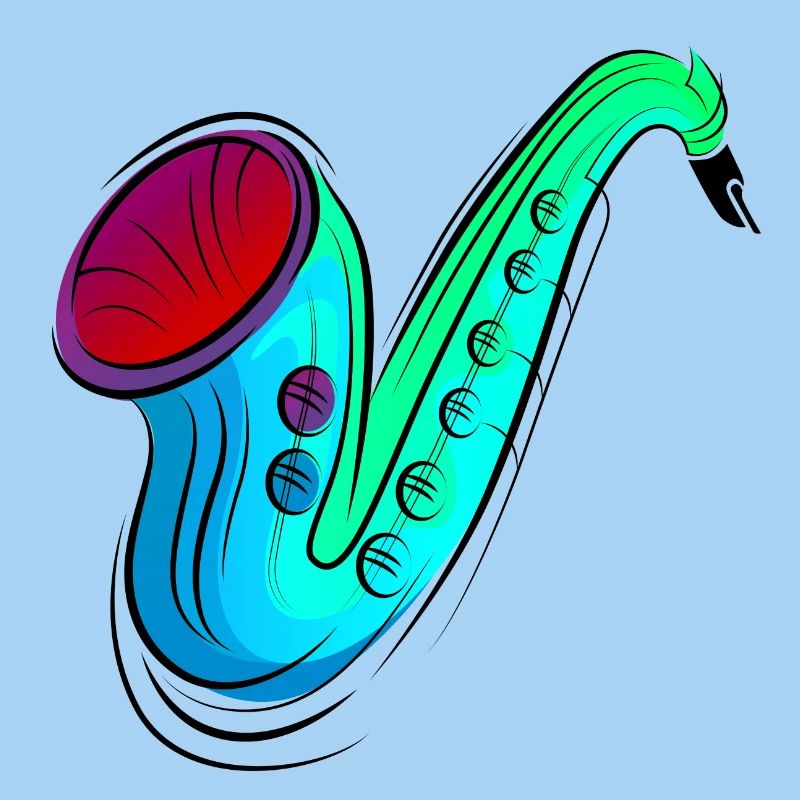 buntes Saxofon / Saxofon