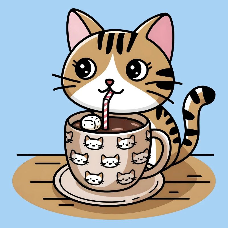 Chocolat chaud chat
