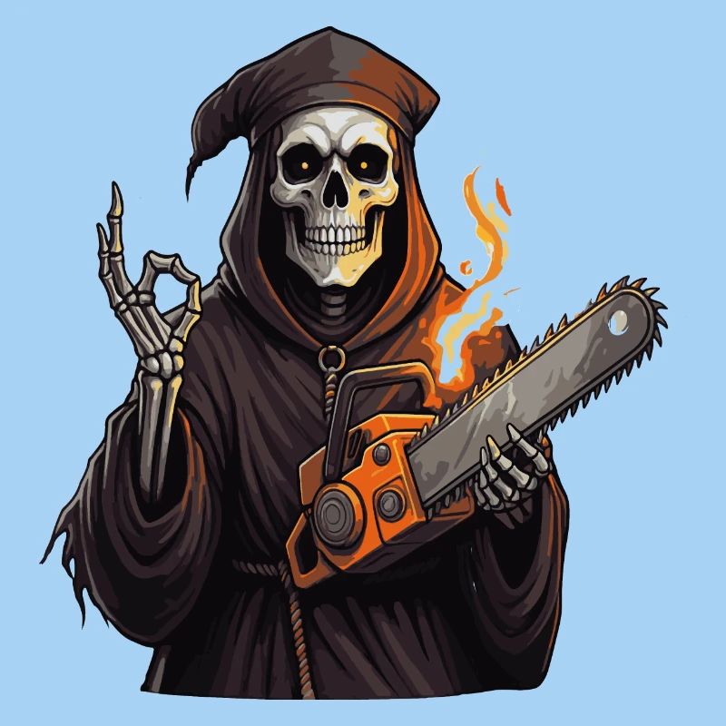 Chainsaw skeleton Halloween Stihl s