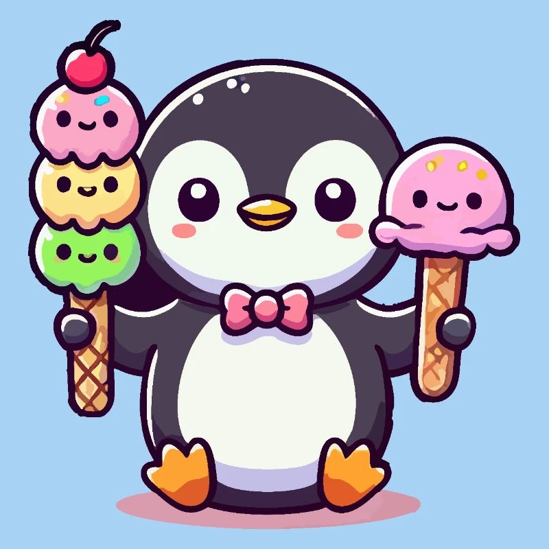 Penguin with cream