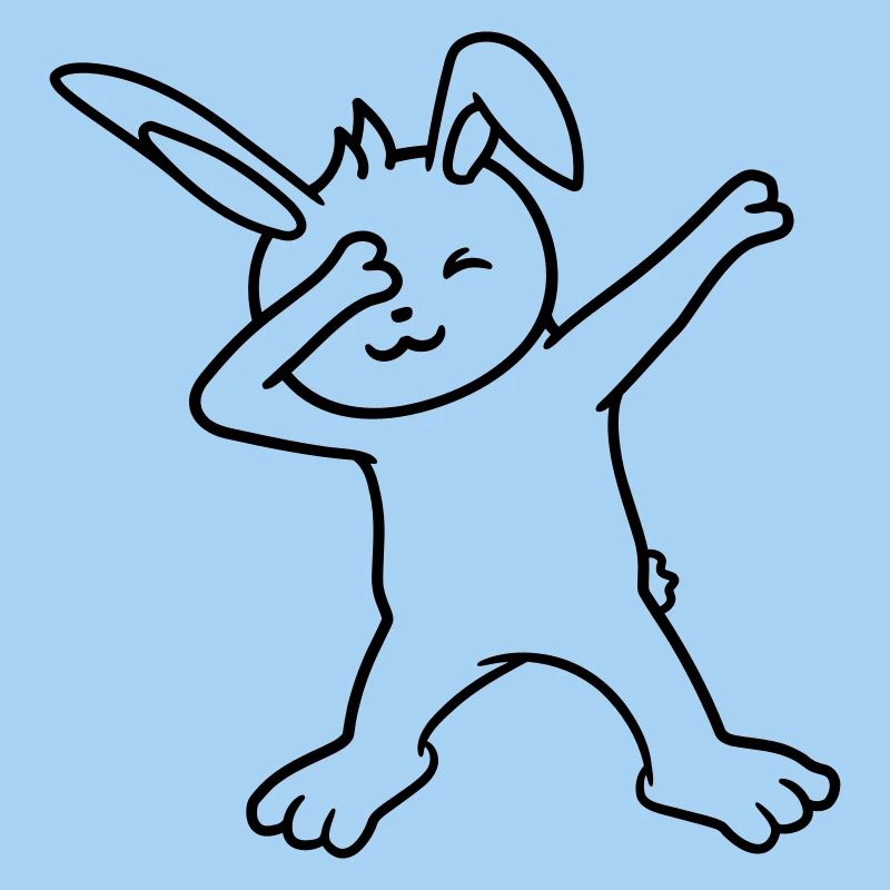 Hase Dabbing Dab Dance Pose Tanzen Party Feiern