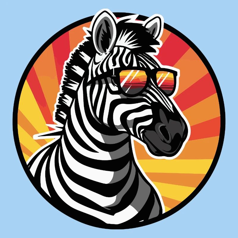Zebra Comic Cool Sommer