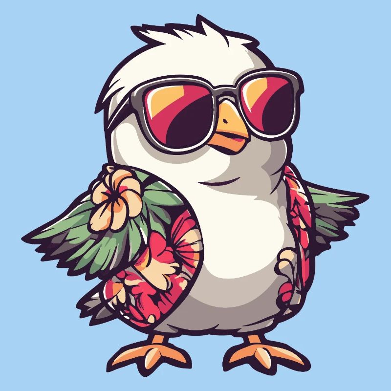 Taube Vogel Comic Urlaub