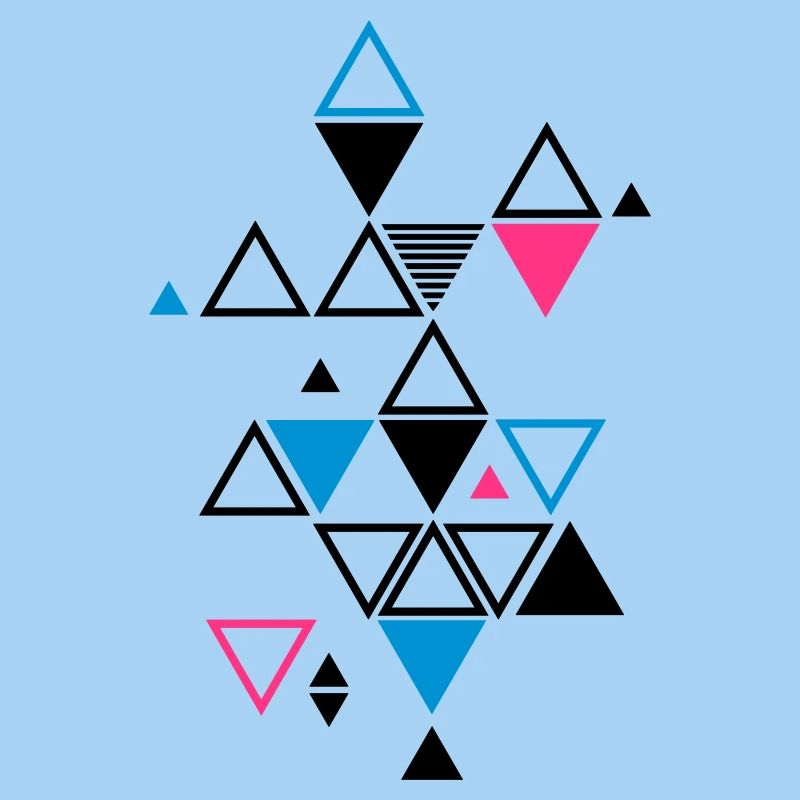 graphic pattern of triangles