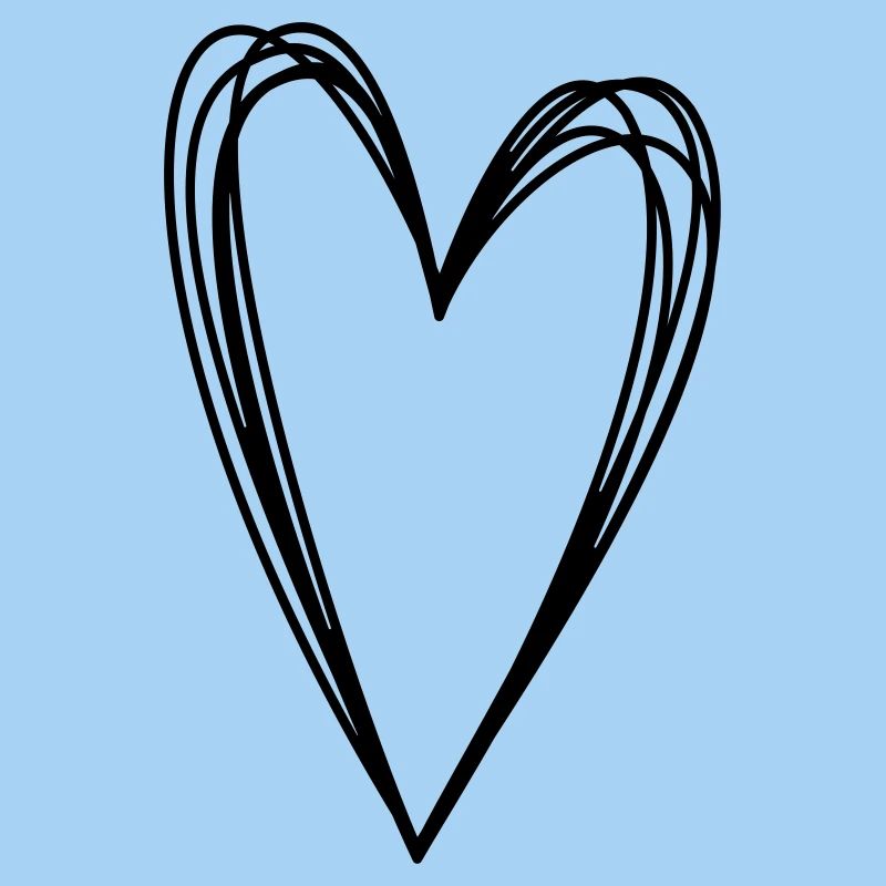 Herz Scribble Doodle gekritzel Symbol Liebe