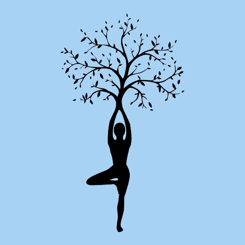 Tree Pose Silhouette Yoga